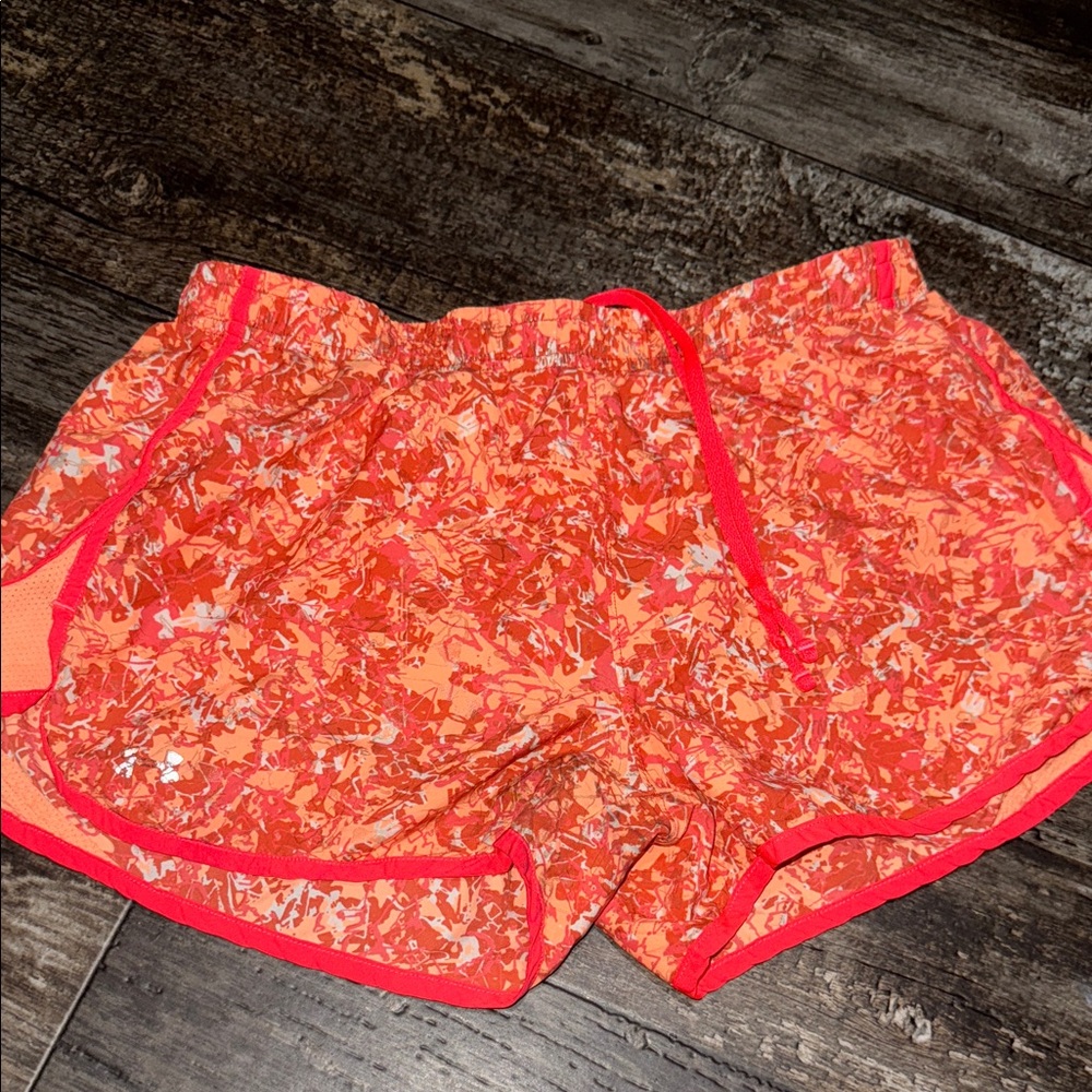 Under Armour Women's Orange and Red Shorts